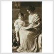 cross stitch pattern Vintage Mother and Son