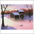 cross stitch pattern Winter at the Old Grist Mill