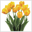 cross stitch pattern Yellow Tulips