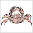 cross stitch pattern Abstract Crab