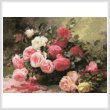 cross stitch pattern Basket of Roses Painting