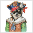 cross stitch pattern Chihuahua Pirate