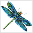 cross stitch pattern Dragonfly Painting (No Background)