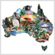 cross stitch pattern Map of Australia (Large)