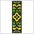 cross stitch pattern Ornamental Bookmark 3