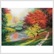 cross stitch pattern Red Trees in Autumn
