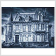 cross stitch pattern Spooky House (Blue 2)