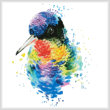 cross stitch pattern Watercolour Hummingbird