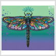 cross stitch pattern Abstract Dragonfly
