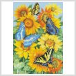 cross stitch pattern Butterflies on Sunflowers