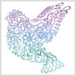 cross stitch pattern Dove Silhouette (Colour)
