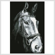 cross stitch pattern Horse Close Up 2 (Black and White)