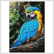 cross stitch pattern Macaw Profile