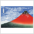 cross stitch pattern Mount Fuji in Clear Weather (Large)