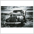 cross stitch pattern Old Car (Black and White) 2