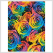 cross stitch pattern Rainbow Roses (Crop 2)