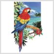 cross stitch pattern Tropical Scarlet Macaw
