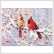 cross stitch pattern Winter Joy Cardinals
