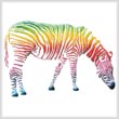 cross stitch pattern Zebra with Colourful Stripes