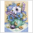 cross stitch pattern Blue Violet Flowers