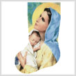 cross stitch pattern Mary and Baby Jesus Stocking (Left)