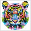 cross stitch pattern Mini Pop Art Tiger