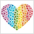 cross stitch pattern Mini Rainbow Heart