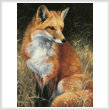 cross stitch pattern Mini Red Fox Painting