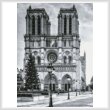 cross stitch pattern Notre Dame Black and White