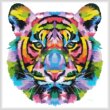 cross stitch pattern Pop Art Tiger
