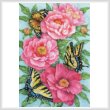 cross stitch pattern Peonies and Butterflies