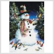 cross stitch pattern Snowman and Feathered Friends