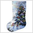 cross stitch pattern Country Shopping Stocking (Left)