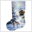 cross stitch pattern Country Shopping Stocking (Left 2)