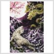 cross stitch pattern Dragon and Tiger in the Moonlight