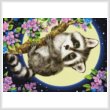 cross stitch pattern Raccoon in the Moonlight (Large)