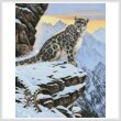 cross stitch pattern Snow Leopard Mountain
