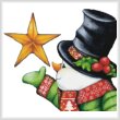 cross stitch pattern Snowman with Star (No Background)