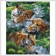 cross stitch pattern Tigers in Water