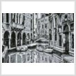 cross stitch pattern Venice Canal Black and White