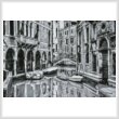cross stitch pattern Venice Canal Black and White (Large)