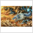 cross stitch pattern Blue Dragon of the East (Large)