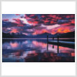 cross stitch pattern Lake McDonald Sunset (Large)