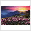 cross stitch pattern Rhododendron Mountain Sunset (Large)