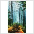 cross stitch pattern Summer Foggy Forest (Large)
