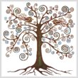 cross stitch pattern Abstract Tree of Life (No Background)