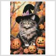 cross stitch pattern Halloween Siberian Cat (Large)