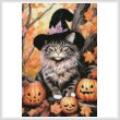 cross stitch pattern Mini Halloween Siberian Cat
