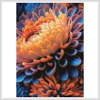 cross stitch pattern Mini Orange and Blue Chrysanthemums