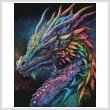 cross stitch pattern Rainbow Dragon (Large)